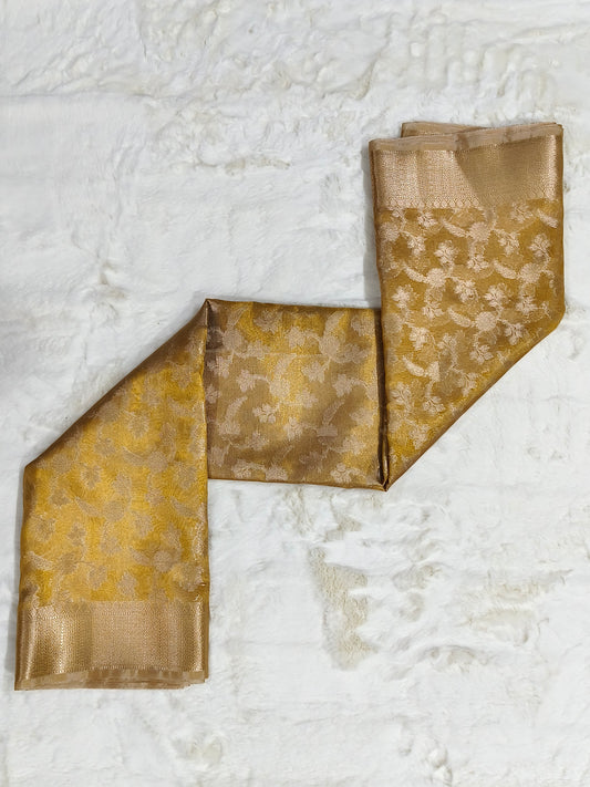 Vintage-Gold Banarasi Tissue Saree