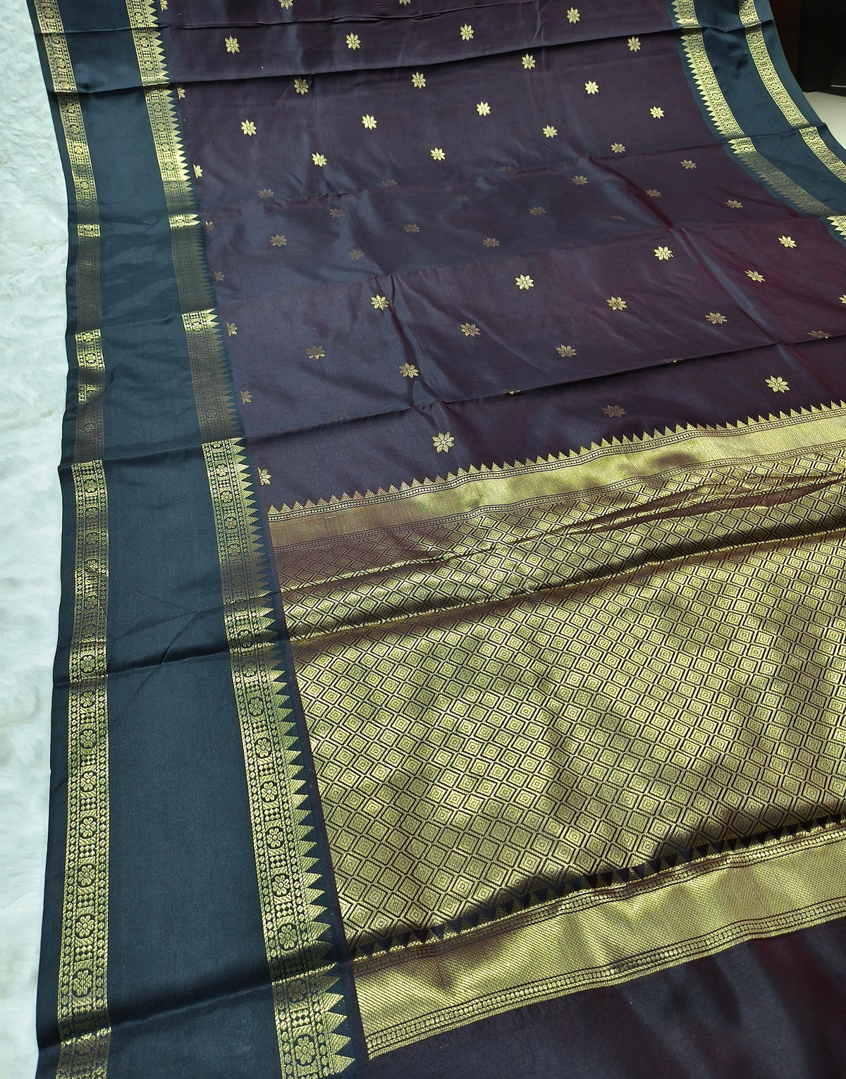 Wine Maroon Luxesoft Silk Saree with Woven Zari Border