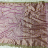Mauve Pink Ghungroo Handmade Tissue Silk Saree